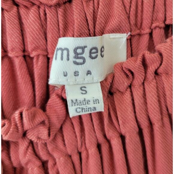 Umgee Floral Embroidered Bell Sleeve Mini Dress Tunic Size Small Orange - Picture 4 of 9